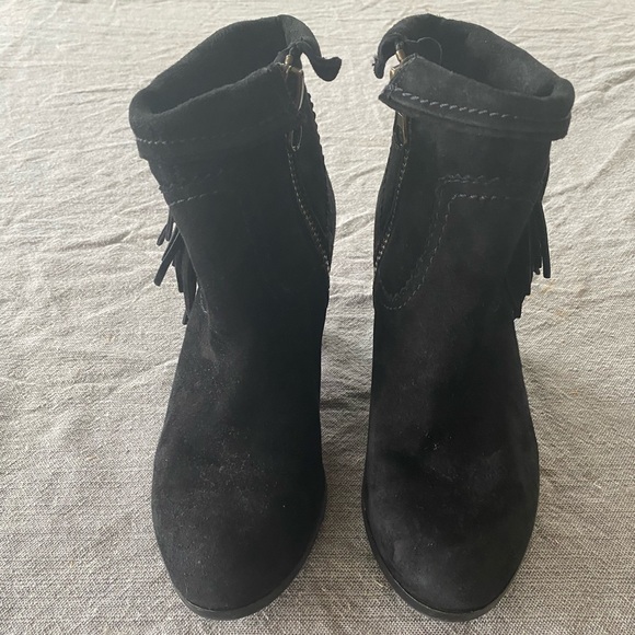 Sam Edelman Black Louie Suede Fringe Bootie - Picture 4 of 12